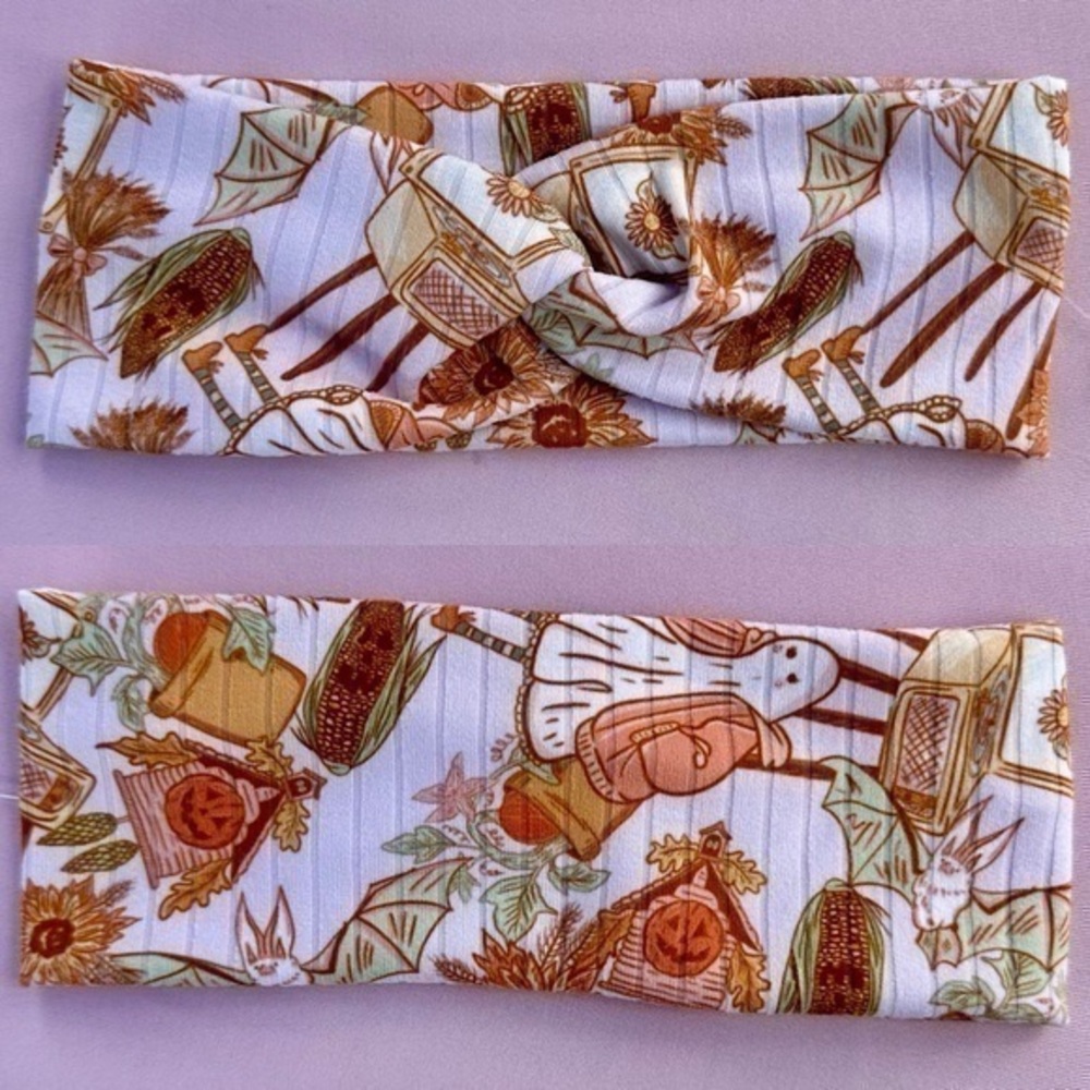 Retro Halloween ghost twist front headband new